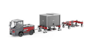 Die robusten Routenzüge LT16 Ch/BMh von Linde sind für den Warentransport im Freien optimiert. Linde LT16 Ch/BMh