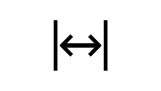 Ein Icon zeigt zwei Pfeile, die nach links und rechts zeigen.
