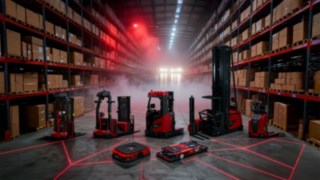 Produktportfolio automatisierter Fahrzeuge von Linde Material Handling