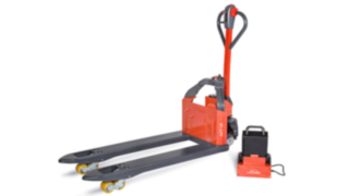 Linde MT12 Elektro-Niederhubwagen MT12 elektrischer Gabelhubwagen rot grau