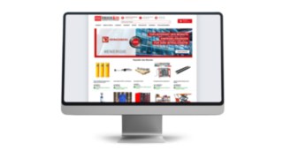 Logistik XTRA - Der Marketplace Zubehörshop für Ihre Intralogistik Apple Mac Bildschirm der ein Bild des aufgerufenen Marketplace Webseite von Logistik XTRA zeigt